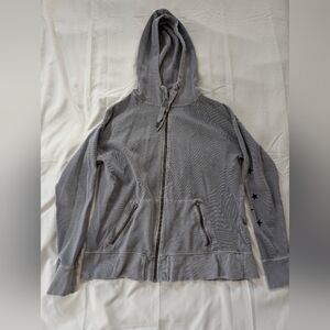 Y2K Aesthetic Champion Zip Up Hoodie With Star Details ⭐